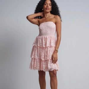 NY&C Lacy Strapless Dress